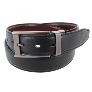 London Fog Men's 35mm Reversible Dress Belt with Burnished Buckle